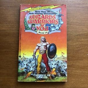 Wizards Warriors & You Book 14 Carnival Of Demons RPG Sno Cover Crease Bent Page